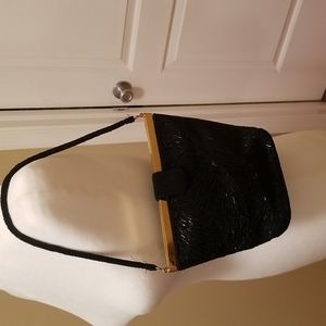 Vintage beaded black evening bag